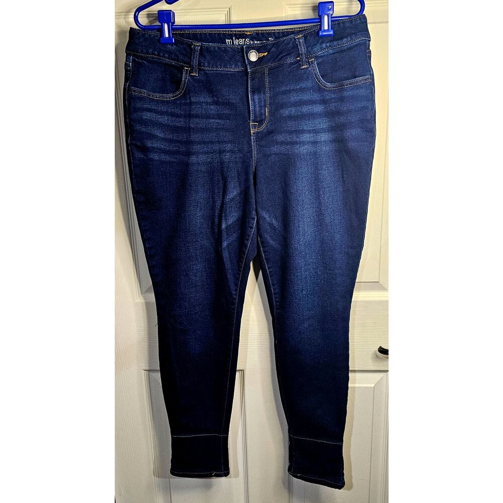 M Jeans by Maurices Mid-Rise Dark Wash Denim – XL-Short, Checkered Flannel Cuff